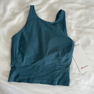 Lululemon Align Ribbed High Neck Tank - Green Jasper